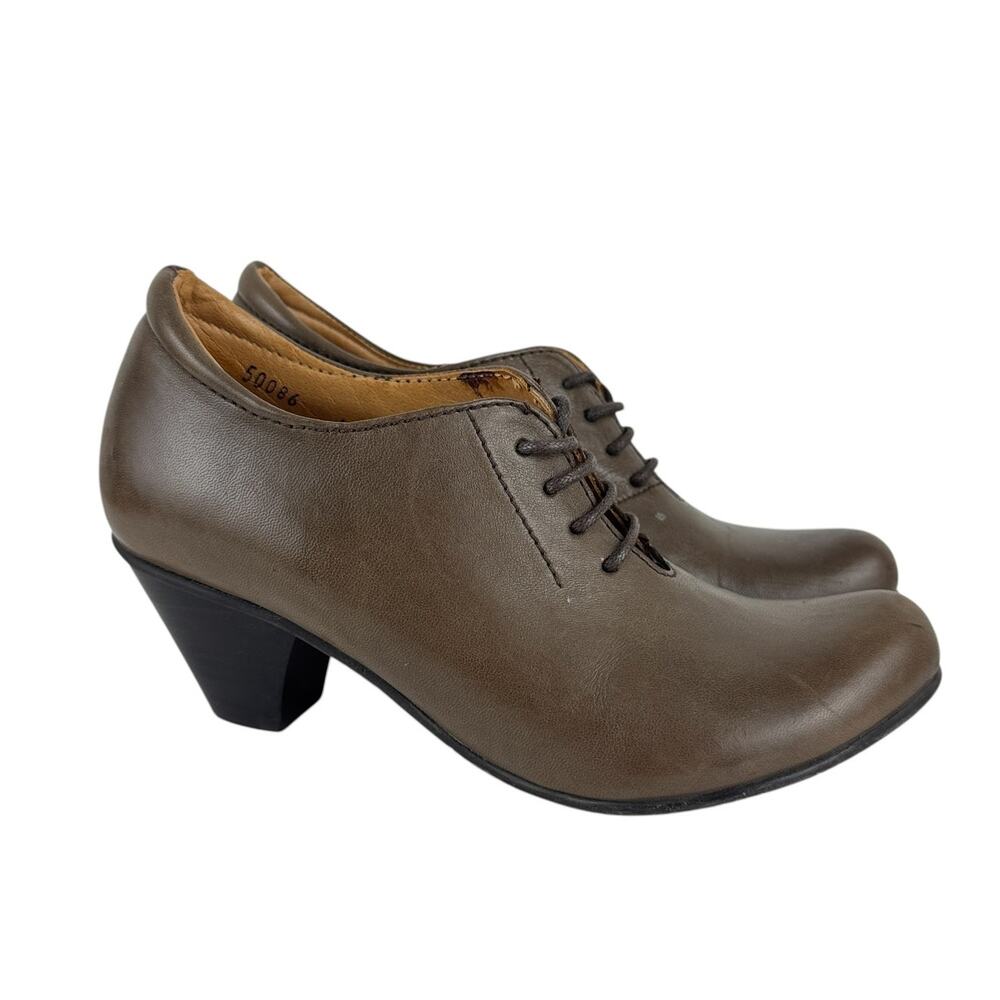 Fidji Chocolate Brown Leather Oxfords